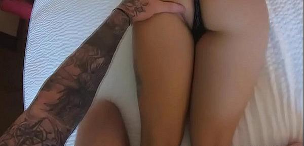  Thick Latina gags on random cock from the beach